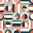 Load image into Gallery viewer, Vintage retro Mid-century modern fabric peel and stick wallpaper
