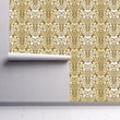 Load image into Gallery viewer, Antique Wallpaper, Victorian Wallpaper, Damask Wallpaper, Gold Wallpaper, Baroque Wallpaper, Vintage, Ornate, Fabric Peel &amp; Stick Wallpaper
