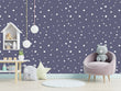 Load image into Gallery viewer, Grey and white Scandinavian Nordic polka dot fabric peel and stick wallpaper
