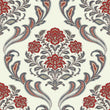Load image into Gallery viewer, Antique Victorian damask floral fabric peel and stick wallpaper
