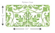 Load image into Gallery viewer, Green botanical geometric tile fabric peel and stick wallpaper
