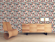 Load image into Gallery viewer, Vintage retro Mid-century modern fabric peel and stick wallpaper
