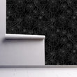 Load image into Gallery viewer, Gothic black spider web Halloween inspired fabric peel and stick wallpaper
