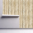 Load image into Gallery viewer, Birch tree forest fabric peel and stick wallpaper
