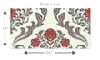 Load image into Gallery viewer, Antique Victorian damask floral fabric peel and stick wallpaper
