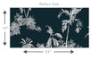Load image into Gallery viewer, Blue Asian topical Chinoiserie fabric peel and stick wallpaper
