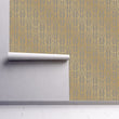 Load image into Gallery viewer, Antique gold and grey Art Deco fabric peel and stick wallpaper
