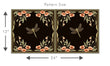 Load image into Gallery viewer, Victorian black dragonfly floral fabric peel and stick wallpaper
