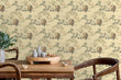 Load image into Gallery viewer, Chinoiserie pink bird botanical Asian fabric peel and stick wallpaper
