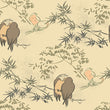 Load image into Gallery viewer, Chinoiserie pink bird botanical Asian fabric peel and stick wallpaper
