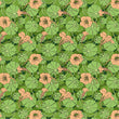 Load image into Gallery viewer, Green and pink Victorian floral Art Nouveau fabric peel and stick wallpaper
