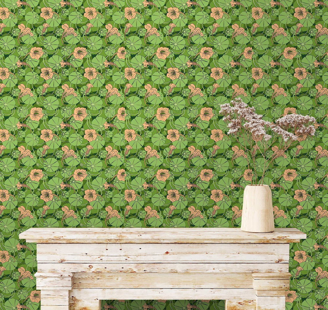 Victorian Wallpaper, Art Nouveau Wallpaper, Antique Wallpaper, Floral Wallpaper, Flower Vintage Peel and Stick Wallpaper, Fabric Wallpaper