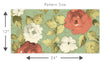 Load image into Gallery viewer, Antique pink and green floral fabric peel and stick wallpaper pattern size graphic
