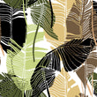 Load image into Gallery viewer, Earth tones vintage tropical palm Mid Century Modern fabric peel and stick wallpaper
