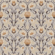 Load image into Gallery viewer, Antique Victorian floral damask fabric peel and stick wallpaper sample
