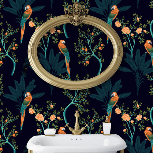 Kiveton Gardens Vintage Tropical Peel and Stick Wallpaper