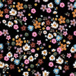 Load image into Gallery viewer, Dark flower garden fabric peel and stick wallpaper sample
