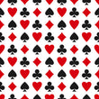 Load image into Gallery viewer, Black and red deck of cards eclectic fabric peel and stick wallpaper sample
