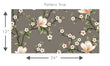 Load image into Gallery viewer, Victorian antique grey and pink botanical floral fabric peel and stick wallpaper pattern size graphic
