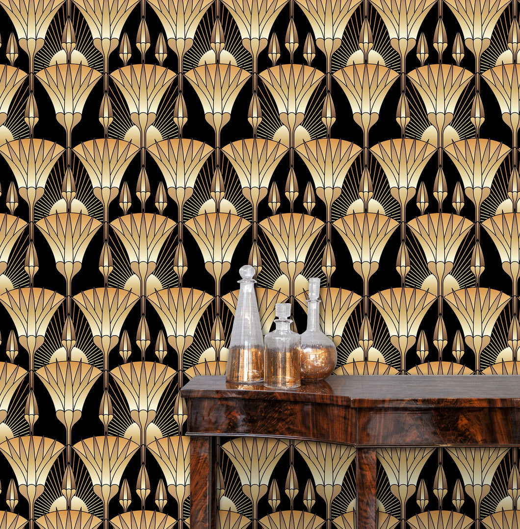 Alberfeldy Avenue Antique Art Deco Peel and Stick Wallpaper