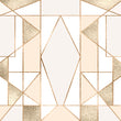 Load image into Gallery viewer, Gold and grey geometric antique Art Deco fabric peel and stick wallpaper sample
