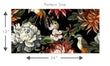 Load image into Gallery viewer, Vintage floral botanical bird fabric peel and stick wallpaper pattern size graphic
