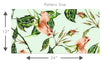 Load image into Gallery viewer, Vintage antique botanical floral fabric peel and stick wallpaper pattern size graphic
