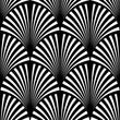 Load image into Gallery viewer, Black and white eclectic geometric Art Deco fabric peel and stick wallpaper sample
