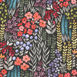 Load image into Gallery viewer, Dark floral botanical fabric peel and stick wallpaper sample

