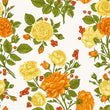 Load image into Gallery viewer, Orange vintage antique Victorian cottage floral fabric peel and stick wallpaper sample
