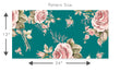 Load image into Gallery viewer, Pink and blue floral roses Victorian antique fabric peel and stick wallpaper pattern size template
