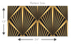 Load image into Gallery viewer, Black and gold vintage geometric Art Deco fabric peel and stick wallpaper pattern size graphic
