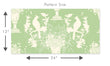 Load image into Gallery viewer, Light green English Chinoiserie botanical fabric peel and stick wallpaper pattern size graphic
