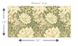 Load image into Gallery viewer, Vintage Art Nouveau floral antique fabric peel and stick wallpaper pattern size graphic
