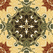 Load image into Gallery viewer, Red and black vintage Art Nouveau fabric peel and stick wallpaper sample
