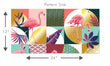 Load image into Gallery viewer, 80s pink and blue tropical retro fabric peel and stick wallpaper pattern size template
