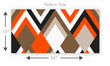 Load image into Gallery viewer, Orange and brown geometric retro Mid-century modern fabric peel and stick wallpaper pattern size graphic
