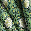Load image into Gallery viewer, Victorian Fabric, Art Nouveau Material, Floral Textiles, Botanical Design, Vintage Fabric, Upholstery Material, Fabric by The Yard
