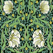 Load image into Gallery viewer, Victorian Fabric, Art Nouveau Material, Floral Textiles, Botanical Design, Vintage Fabric, Upholstery Material, Fabric by The Yard
