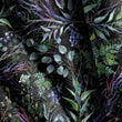 Load image into Gallery viewer, Botanical Fabric, Garden Material, Woodland Textiles, Plants Design, Rainforest Cloth, Dark Moody Pattern, Fabric By The Yard
