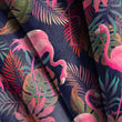 Load image into Gallery viewer, Retro Fabric, Palm Material, Flamingo Textiles, Tropical Design, Botanical Cloth, Vintage Fabric, Mid Century Pattern, Fabric By The Yard
