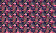 Load image into Gallery viewer, Retro Fabric, Palm Material, Flamingo Textiles, Tropical Design, Botanical Cloth, Vintage Fabric, Mid Century Pattern, Fabric By The Yard
