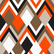 Load image into Gallery viewer, Retro Fabric, Mid Century Modern Material, Geometric Textiles, Vintage Design, Argyle Cloth, Orange and Grey Pattern, Fabric By The Yard
