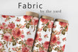 Load image into Gallery viewer, Farmhouse Fabric, Roses Material, Floral Textiles, French Country Design, Vintage Cloth, Cottage Pattern, Fabric By The Yard
