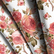 Load image into Gallery viewer, Farmhouse Fabric, Roses Material, Floral Textiles, French Country Design, Vintage Cloth, Cottage Pattern, Fabric By The Yard
