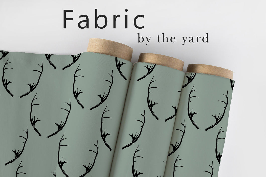 Antler Fabric, Deer Material, Farmhouse Textiles, Country Design, Hunting Cloth, Lodge Pattern, Cabin Decor, Fabric By The Yard