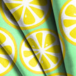 Load image into Gallery viewer, Lemon Fabric, Citrus Fruit Material, Summer Textiles, Food Design, Vintage Cloth, Retro Fabric, 60s Kitchen Pattern, Fabric By The Yard
