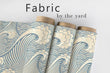 Load image into Gallery viewer, Ocean Waves Fabric, Sea Material, Summer Textiles, Coastal Design, Beach House Cloth, Retro Fabric, Beach House Pattern, Fabric By The Yard
