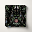 Load image into Gallery viewer, Victorian Fabric, Fairytale Material, Woodland Animals Design, Dark Floral Pattern, Moody Cloth, Cottagecore Textiles, Fabric By the Yard

