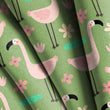 Load image into Gallery viewer, Retro Fabric, Floral Material, Flamingo Textiles, Tropical Design, Botanical Cloth, Vintage Fabric, Mid Century Pattern, Fabric By The Yard
